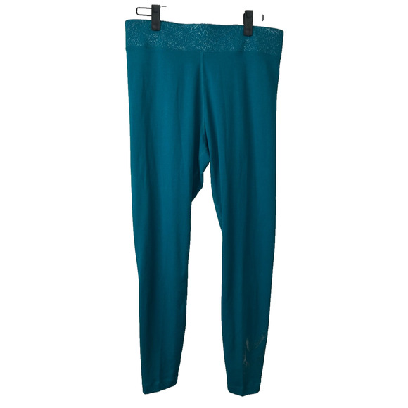 NEW Nike Womens L Leggings Bright Spruce Stardust High-Waisted Full Length A34 - Picture 1 of 8